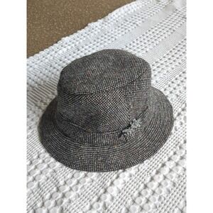 Vtg Hanna Hats Ireland Donegal Tweed Wool Bucket Hat Sz XL